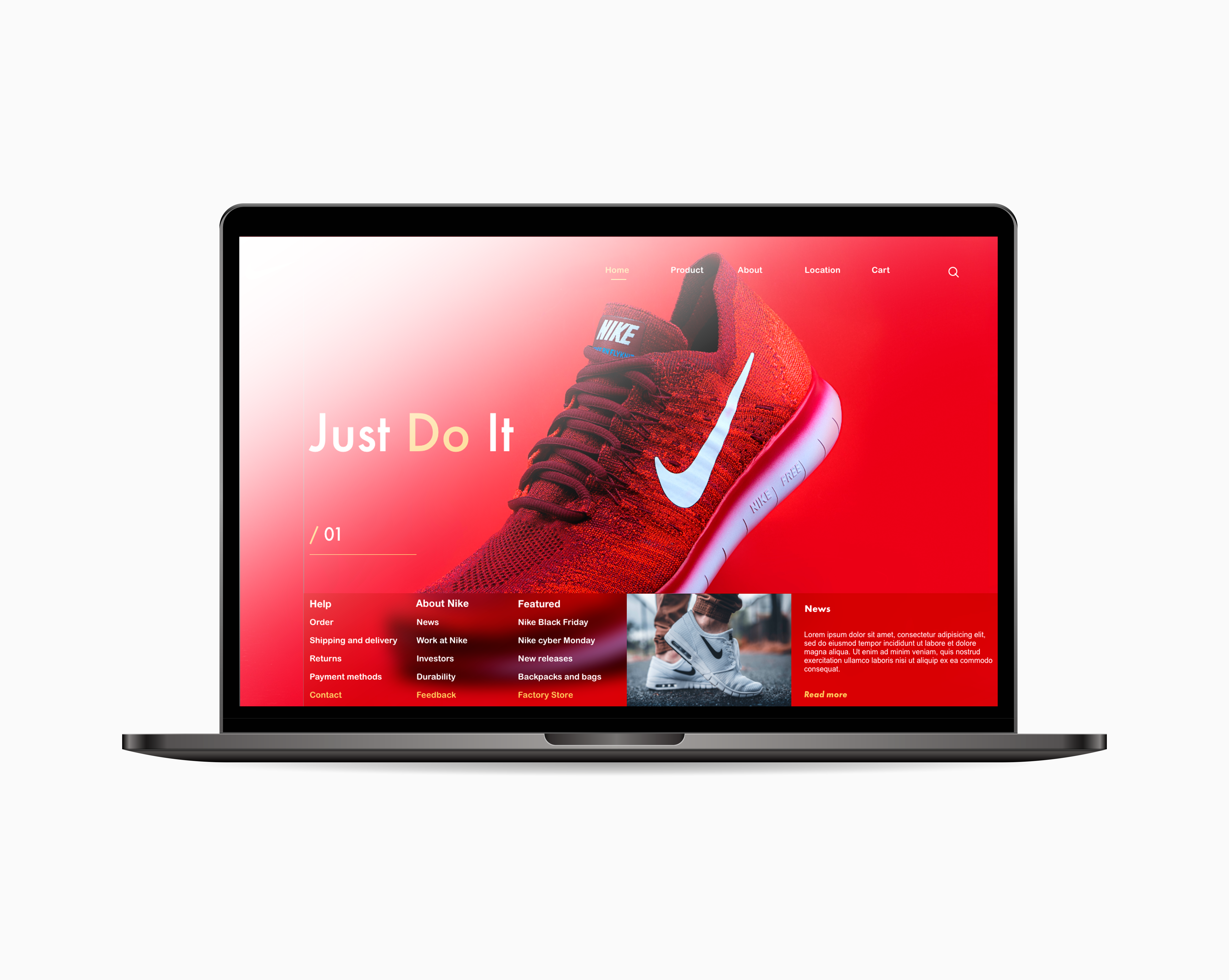 Landingspagina voorbeeld 1 Nike